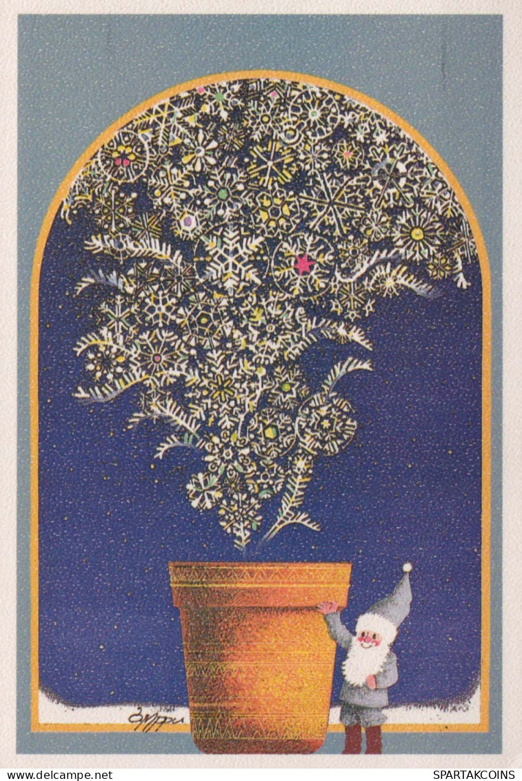 Neujahr Weihnachten GNOME Vintage Ansichtskarte Postkarte CPSM #PBM064.DE - New Year