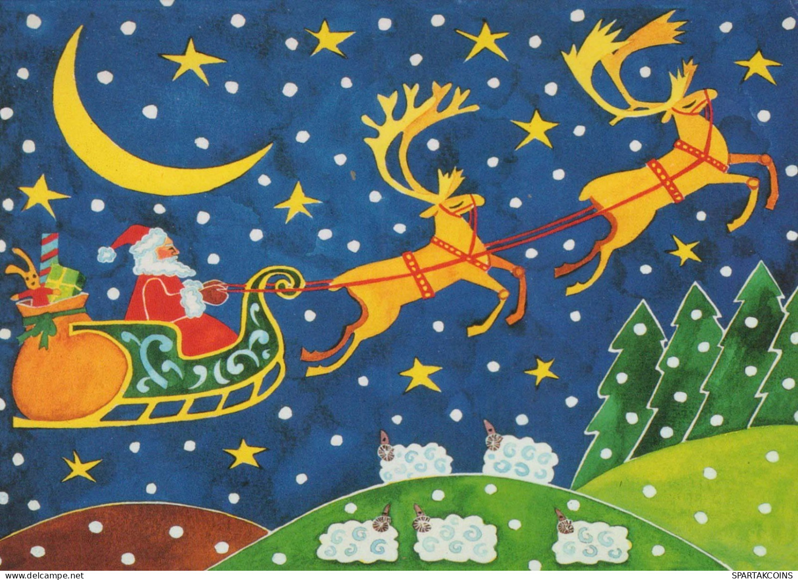 Neujahr Weihnachten GNOME Vintage Ansichtskarte Postkarte CPSM #PBM135.DE - New Year