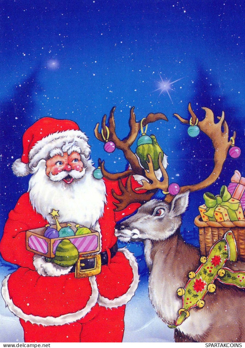 WEIHNACHTSMANN SANTA CLAUS Neujahr Weihnachten Vintage Ansichtskarte Postkarte CPSM #PBL309.DE - Kerstman