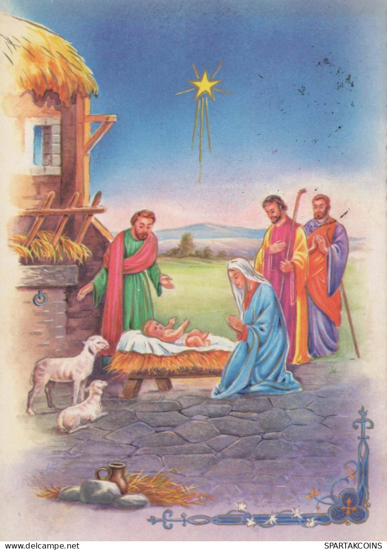 Jungfrau Maria Madonna Jesuskind Weihnachten Religion Vintage Ansichtskarte Postkarte CPSM #PBB839.DE - Vergine Maria E Madonne