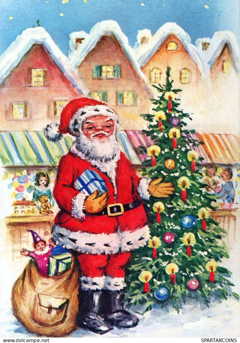 WEIHNACHTSMANN SANTA CLAUS Neujahr Weihnachten Vintage Ansichtskarte Postkarte CPSM #PBL112.DE - Kerstman