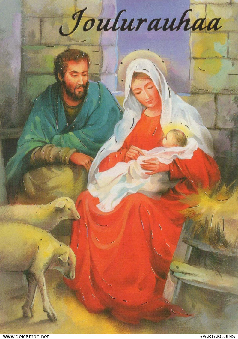 Jungfrau Maria Madonna Jesuskind Weihnachten Religion Vintage Ansichtskarte Postkarte CPSM #PBB778.DE - Maagd Maria En Madonnas