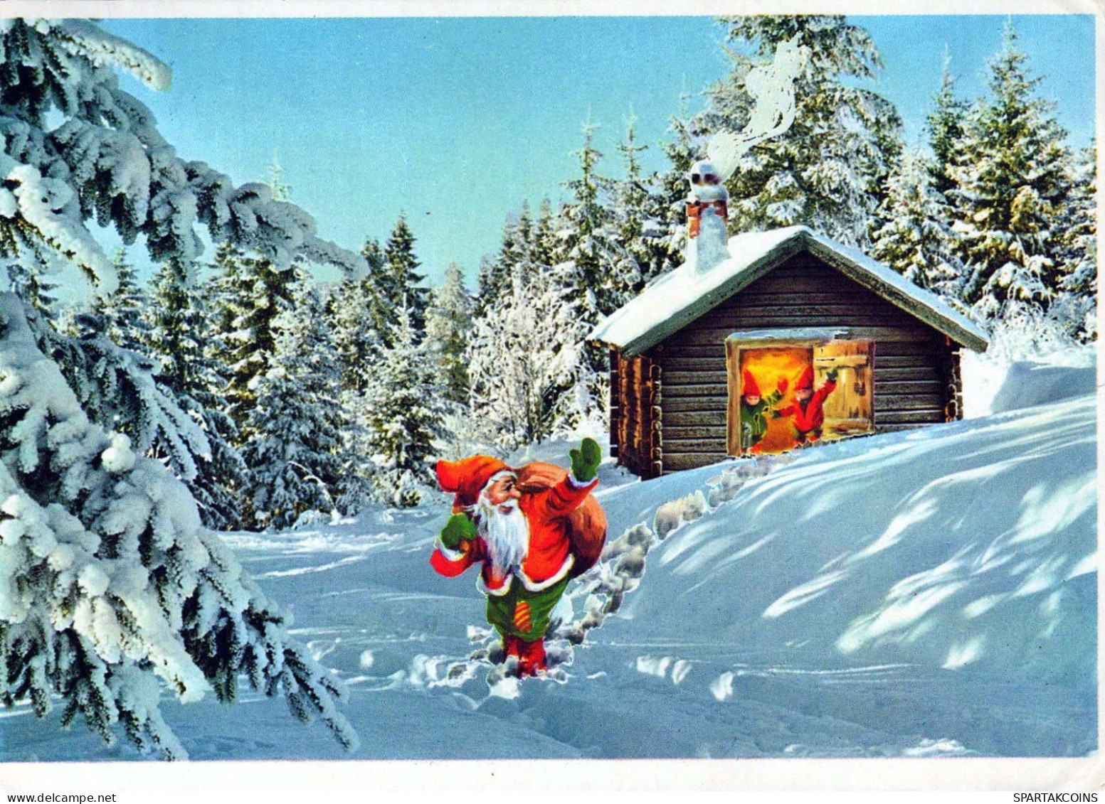 Neujahr Weihnachten GNOME Vintage Ansichtskarte Postkarte CPSM #PBB056.DE - New Year