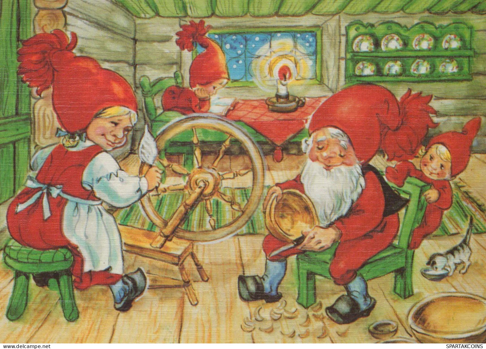 Neujahr Weihnachten GNOME Vintage Ansichtskarte Postkarte CPSM #PBA921.DE - New Year