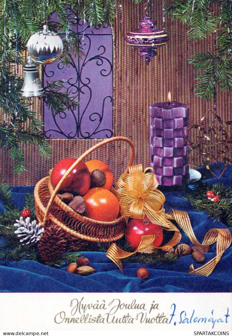 Neujahr Weihnachten KERZE Vintage Ansichtskarte Postkarte CPSM #PBA116.DE - New Year