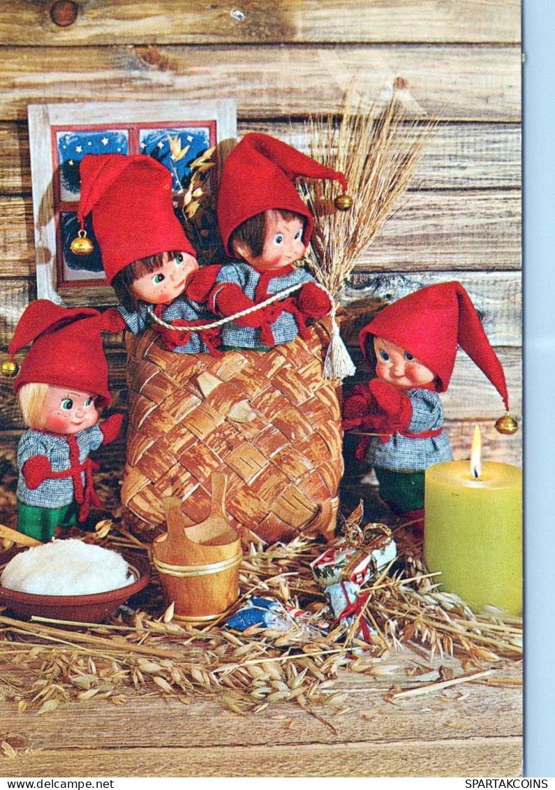 Neujahr Weihnachten GNOME Vintage Ansichtskarte Postkarte CPSM #PAY506.DE - New Year