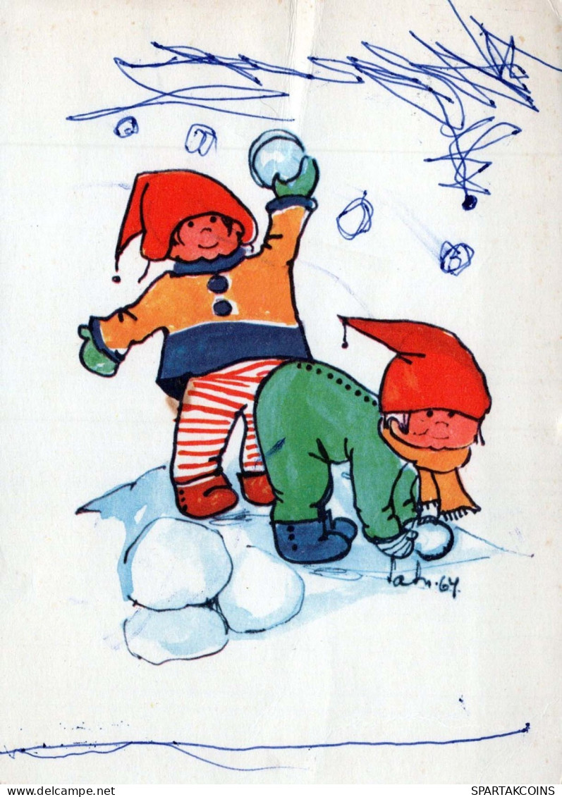 Neujahr Weihnachten KINDER Vintage Ansichtskarte Postkarte CPSM #PAY775.DE - New Year