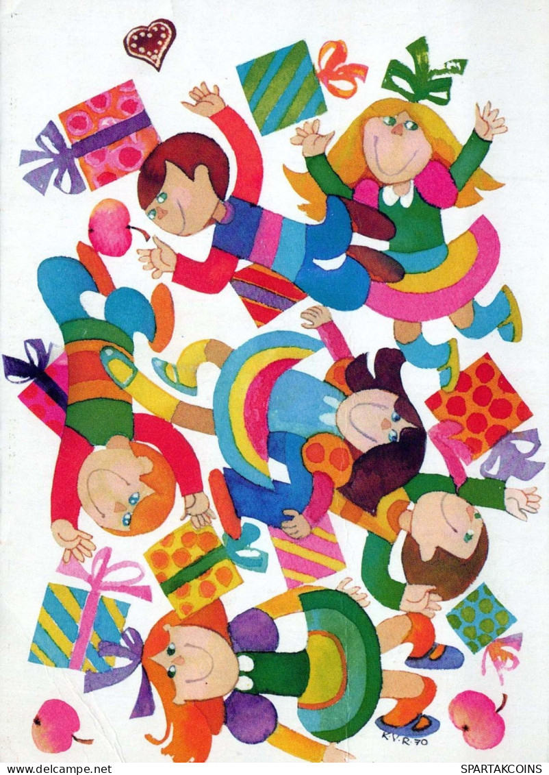 Neujahr Weihnachten KINDER Vintage Ansichtskarte Postkarte CPSM #PAY061.DE - New Year