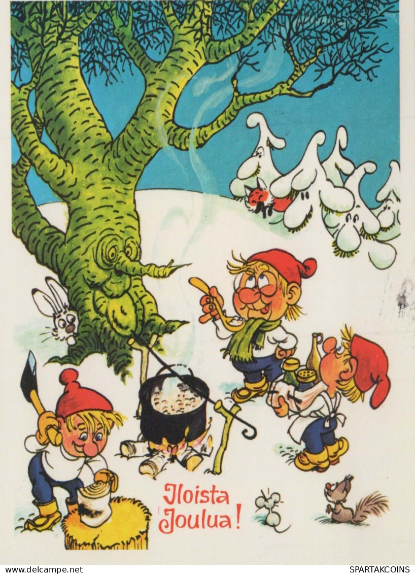 Neujahr Weihnachten GNOME Vintage Ansichtskarte Postkarte CPSM #PAY964.DE - New Year