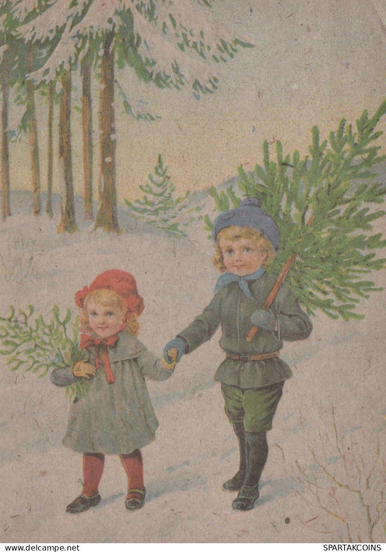 Neujahr Weihnachten KINDER Vintage Ansichtskarte Postkarte CPSM #PAY835.DE - New Year