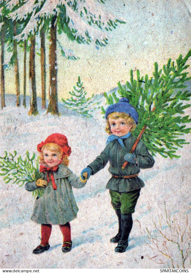 Neujahr Weihnachten KINDER Vintage Ansichtskarte Postkarte CPSM #PAY835.DE - New Year