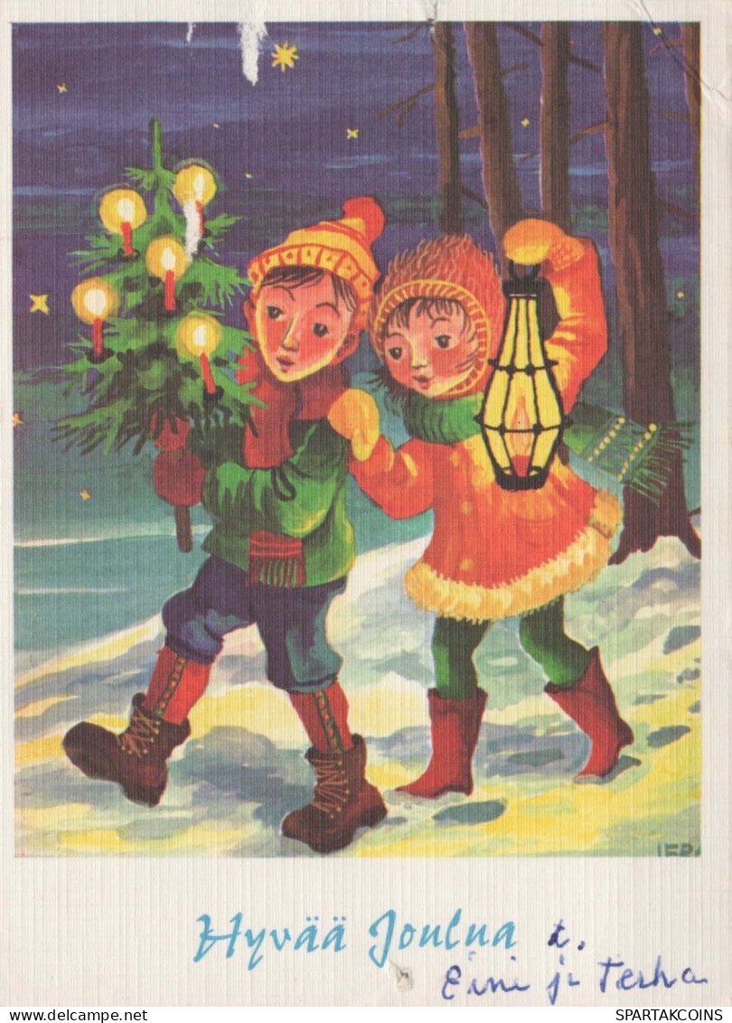 Neujahr Weihnachten KINDER Vintage Ansichtskarte Postkarte CPSM #PAY125.DE - New Year
