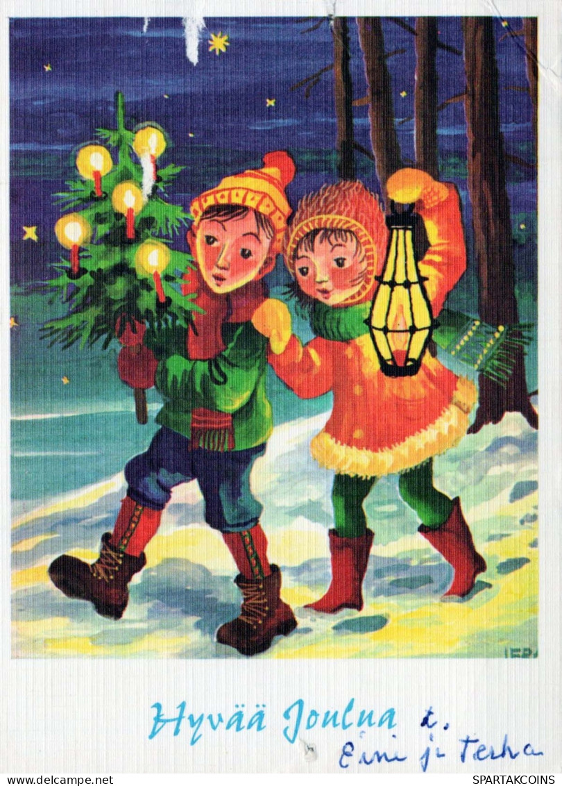 Neujahr Weihnachten KINDER Vintage Ansichtskarte Postkarte CPSM #PAY125.DE - New Year