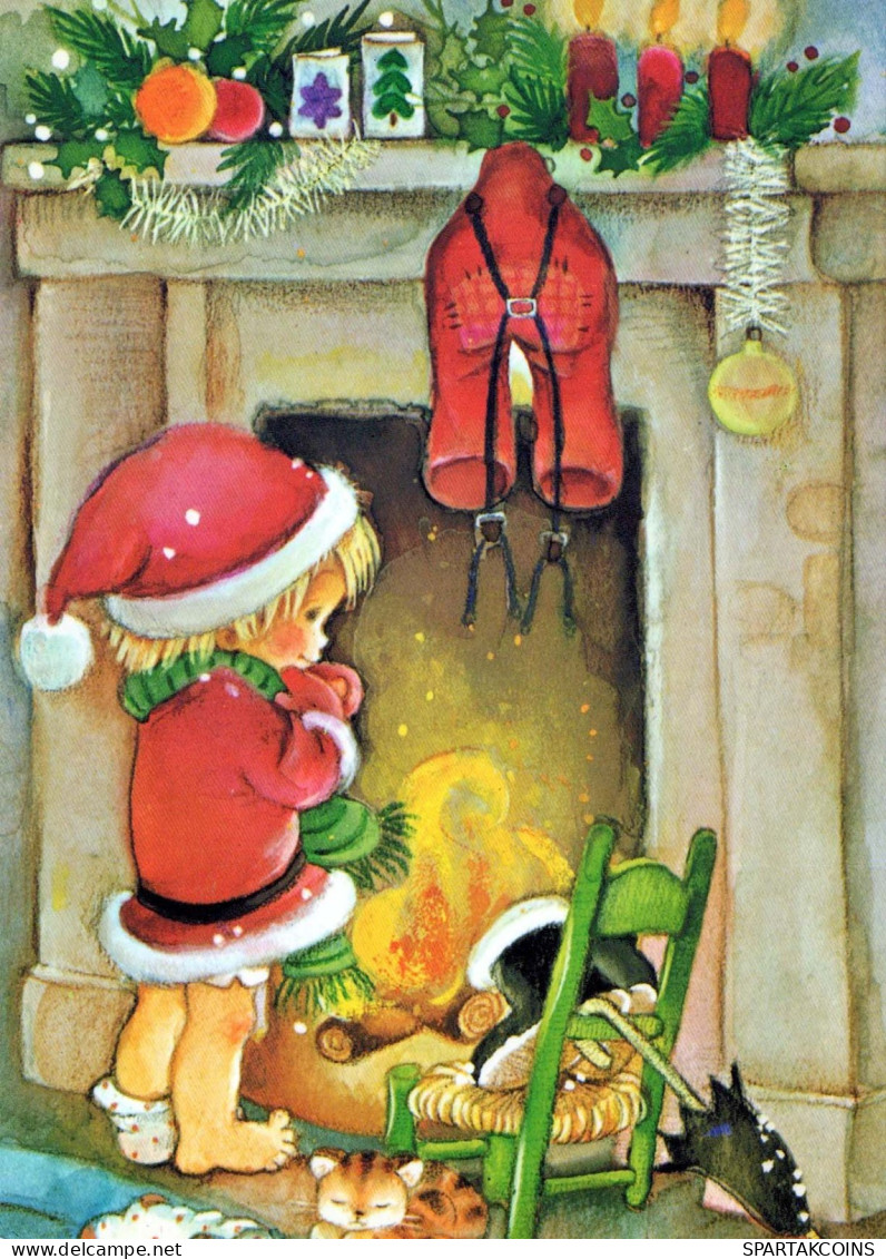 Neujahr Weihnachten KINDER Vintage Ansichtskarte Postkarte CPSM #PAY190.DE - New Year