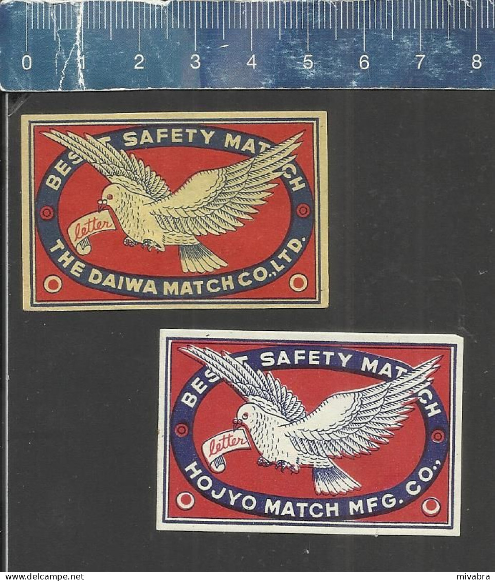 POST PIGEONS DE POSTE POSTTAUBEN POSTDUIVEN - OLD VINTAGE MATCHBOX LABELS MADE JAPAN - Matchbox Labels
