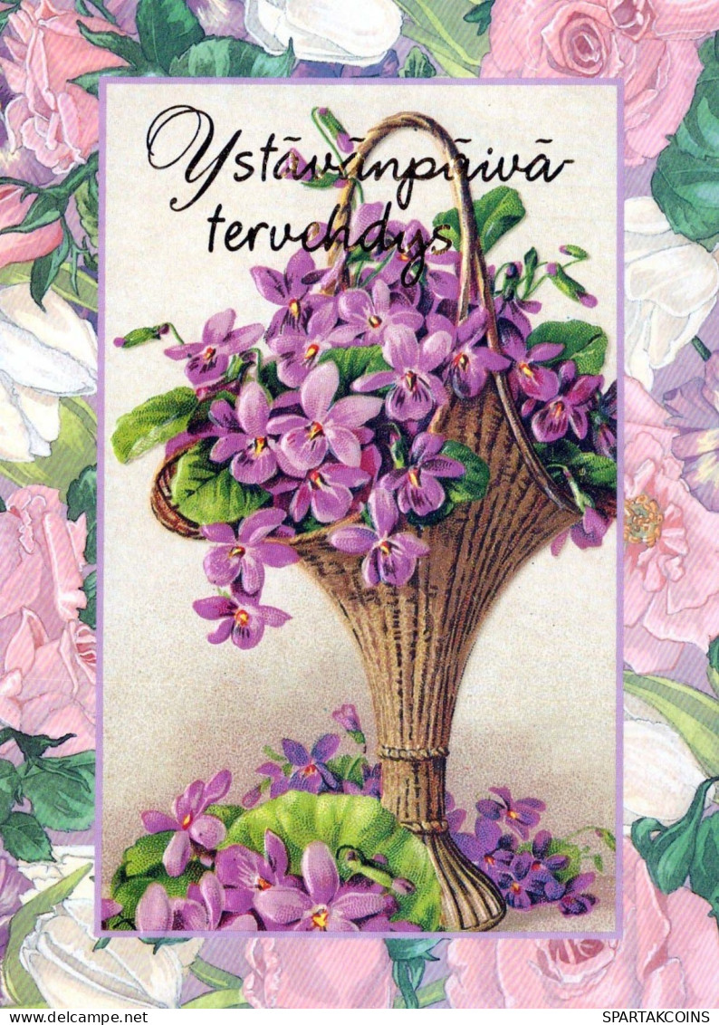 FIORI Vintage Cartolina CPSM #PBZ810.IT - Blumen