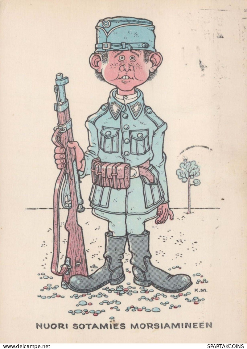 SOLDATI UMORISMO Militaria Vintage Cartolina CPSM #PBV839.IT - Humour
