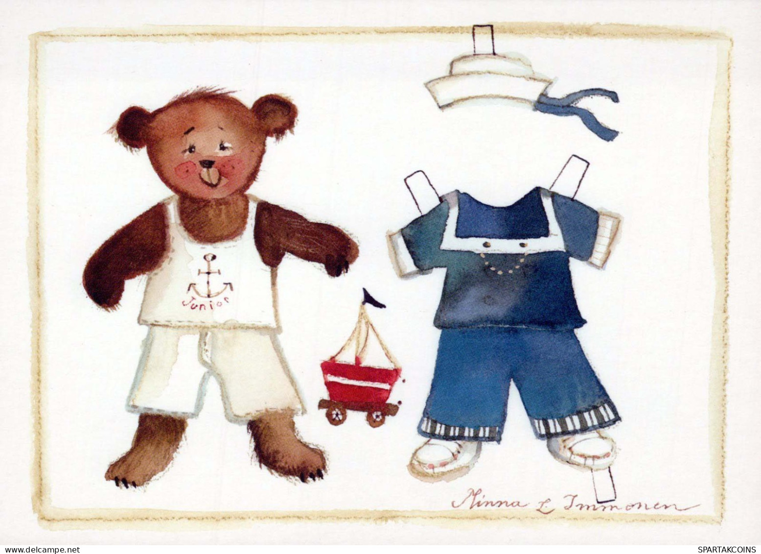 NASCERE Animale Vintage Cartolina CPSM #PBS349.IT - Bären