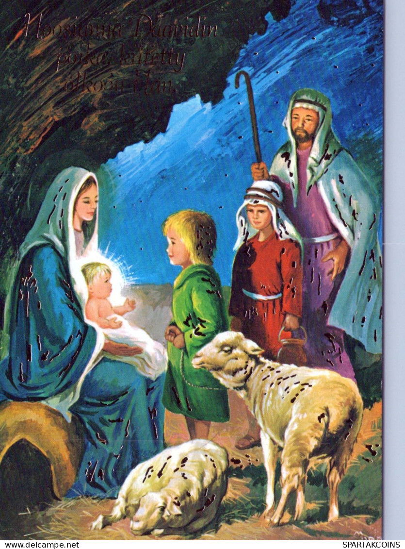 Vergine Maria Madonna Gesù Bambino Religione Vintage Cartolina CPSM #PBQ004.IT - Vierge Marie & Madones