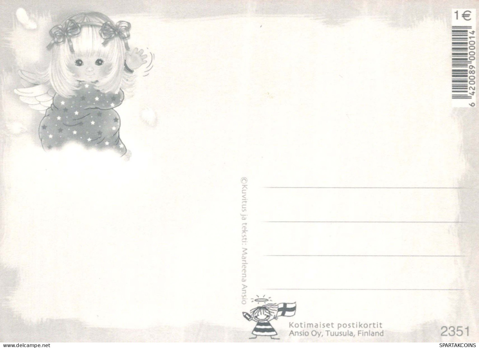 ANGELO Natale Vintage Cartolina CPSM #PBP488.IT - Engel