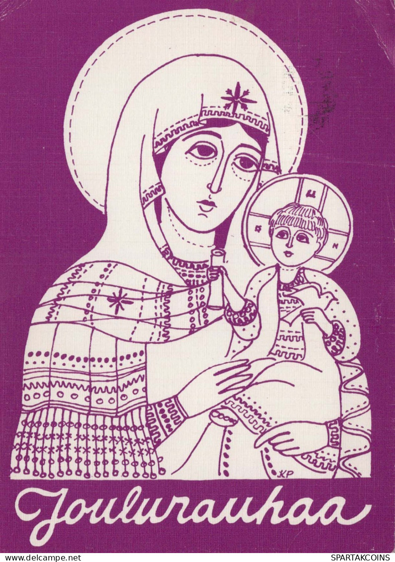 Vergine Maria Madonna Gesù Bambino Religione Vintage Cartolina CPSM #PBQ191.IT - Vierge Marie & Madones