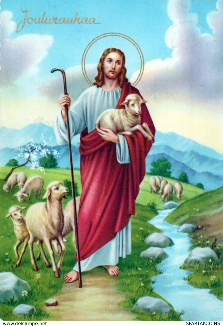 CRISTO SANTO Cristianesimo Religione Vintage Cartolina CPSM #PBP809.IT - Jezus