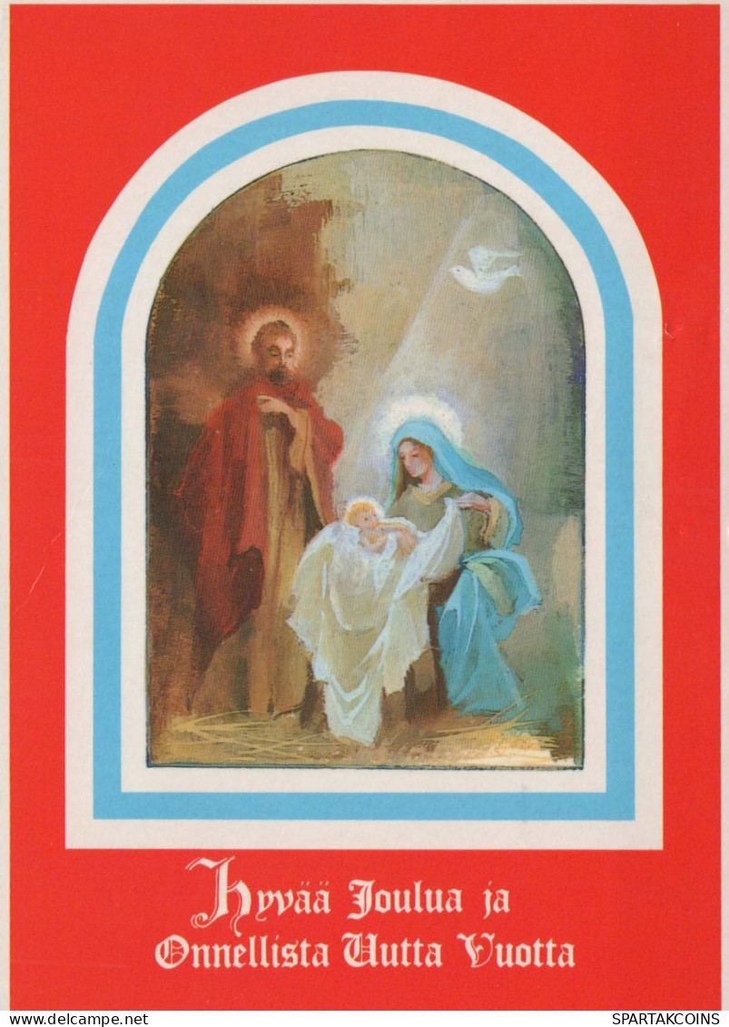 Vergine Maria Madonna Gesù Bambino Natale Religione Vintage Cartolina CPSM #PBP745.IT - Jungfräuliche Marie Und Madona