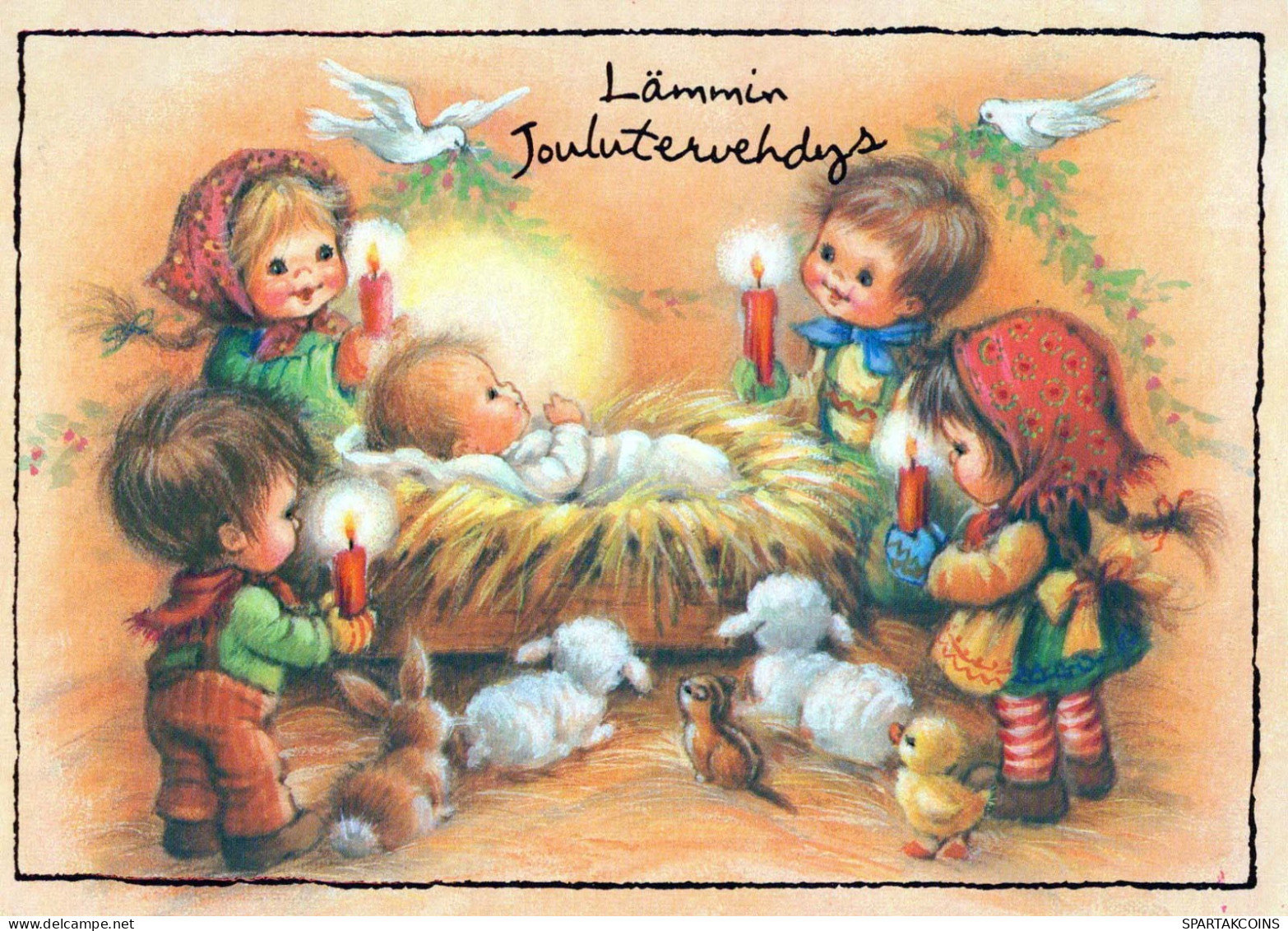 CRISTO SANTO Gesù Bambino Natale Religione Vintage Cartolina CPSM #PBP683.IT - Jésus