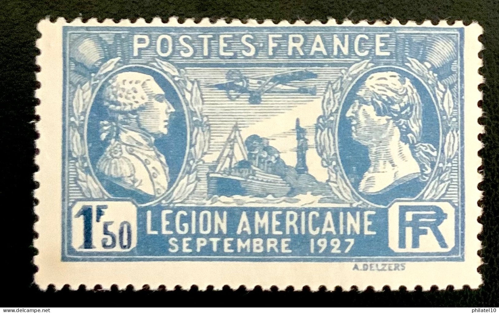 1927 FRANCE N 245 LÉGION AMÉRICAINE SEPTEMBRE 1927 - 1F50 - NEUF* - Neufs