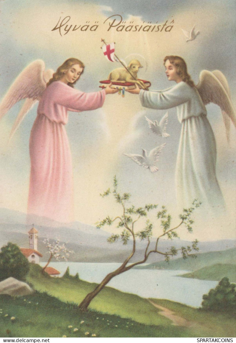 ANGELO Natale Vintage Cartolina CPSM #PBP553.IT - Angeli