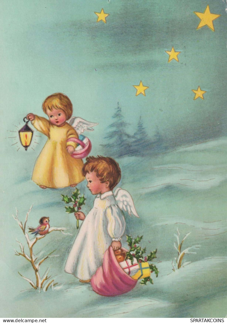 ANGELO Natale Vintage Cartolina CPSM #PBP361.IT - Angeli