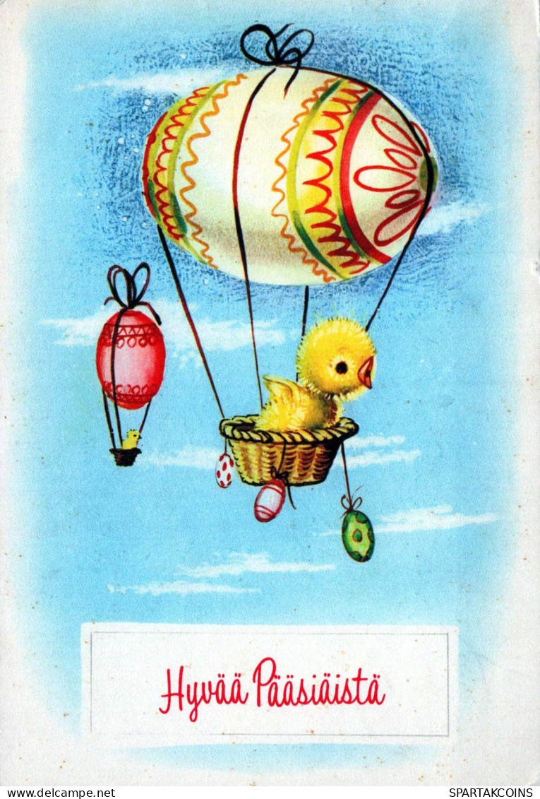 PASQUA POLLO UOVO Vintage Cartolina CPSM #PBP054.IT - Pâques