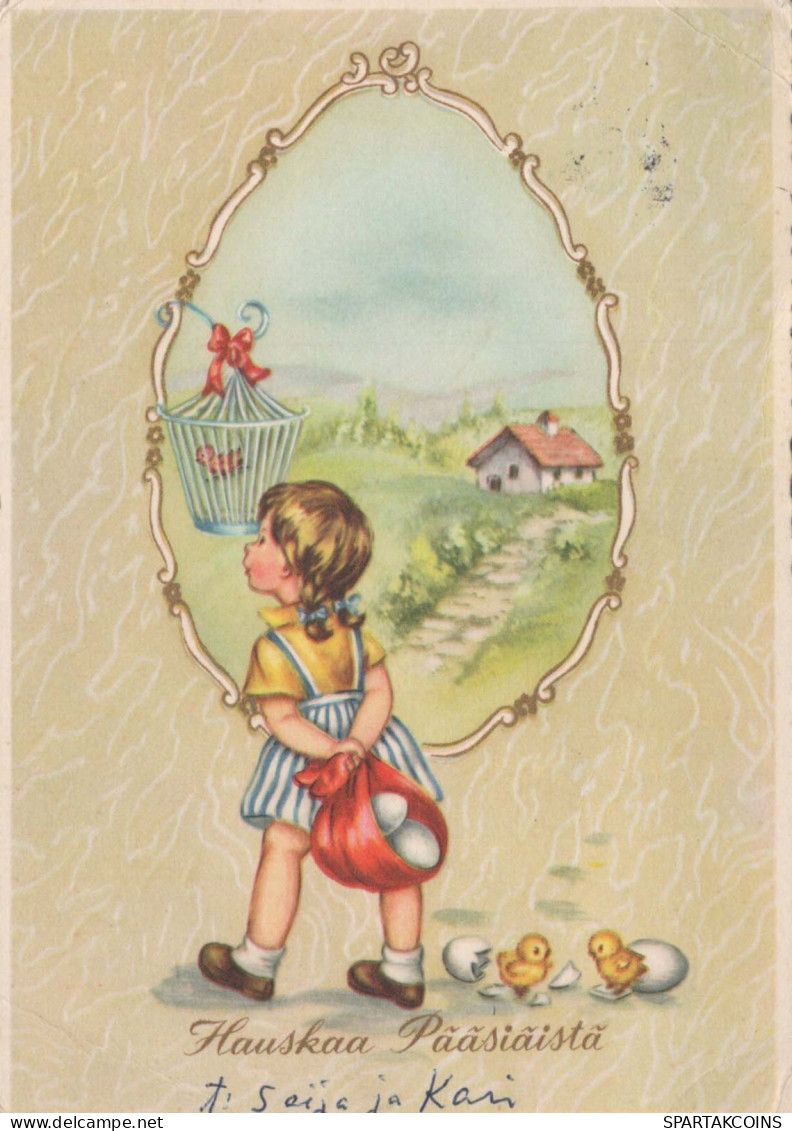 PASQUA BAMBINO Vintage Cartolina CPSM #PBO294.IT - Easter
