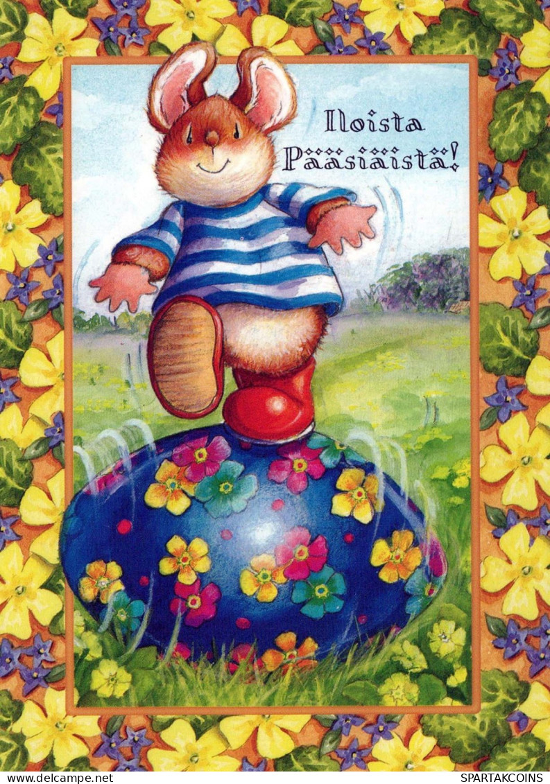 PASQUA CONIGLIO Vintage Cartolina CPSM #PBO485.IT - Pâques