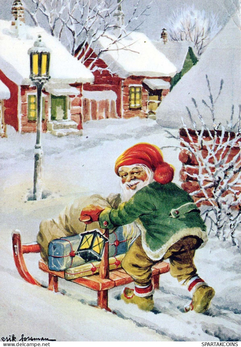 Buon Anno Natale GNOME Vintage Cartolina CPSM #PBL916.IT - New Year