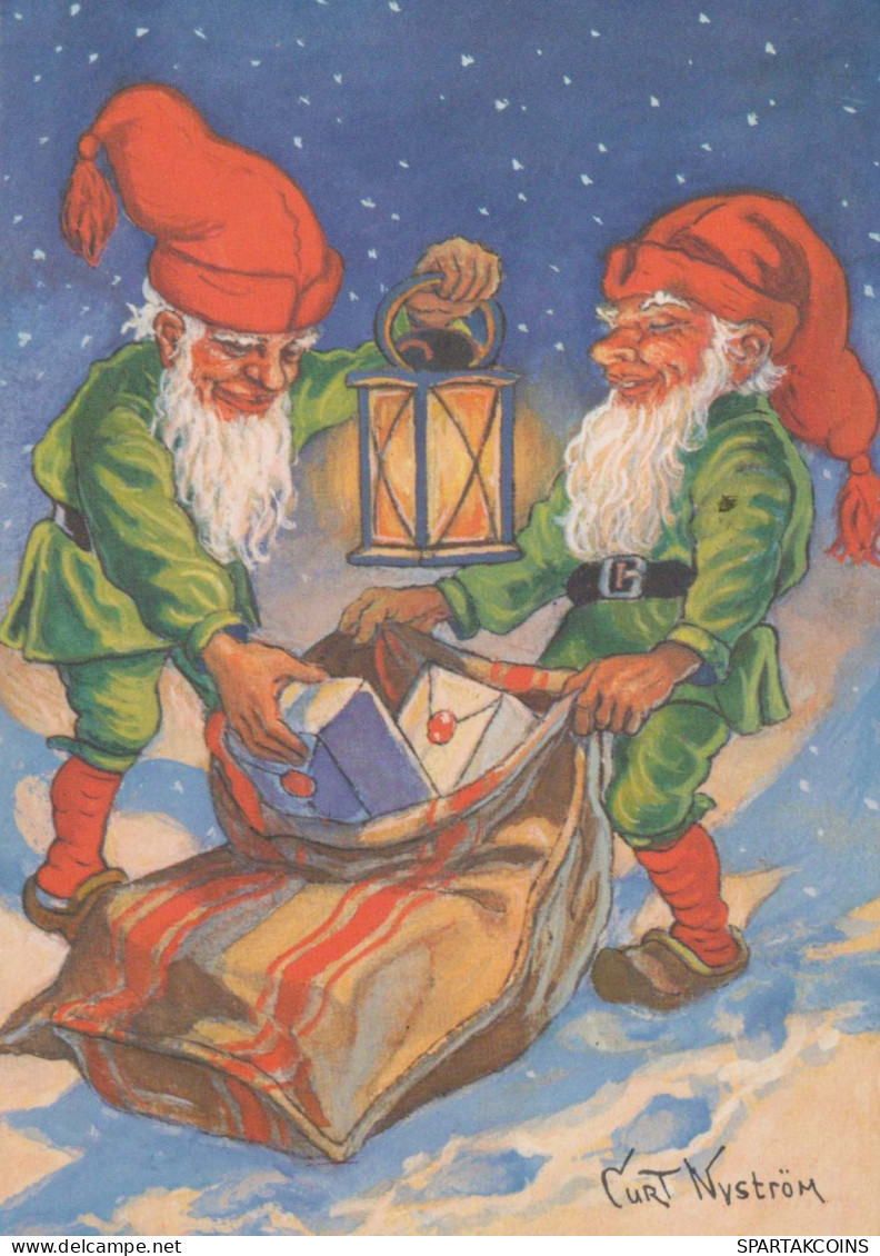 Buon Anno Natale GNOME Vintage Cartolina CPSM #PBL837.IT - New Year