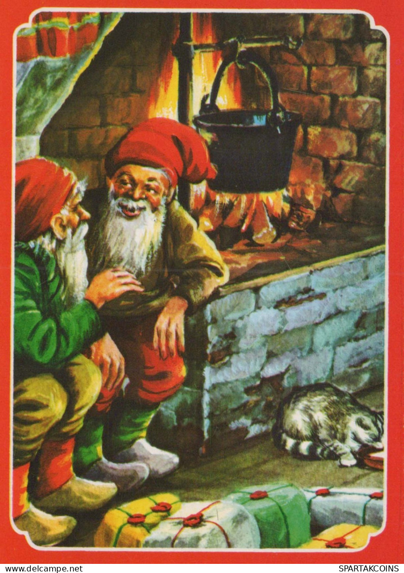 Buon Anno Natale GNOME Vintage Cartolina CPSM #PBL702.IT - New Year