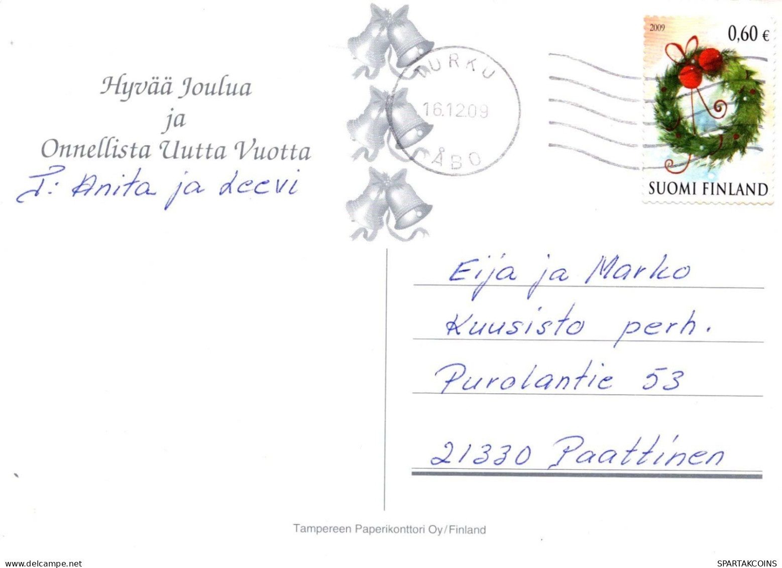 BABBO NATALE Buon Anno Natale Vintage Cartolina CPSM #PBL310.IT - Santa Claus