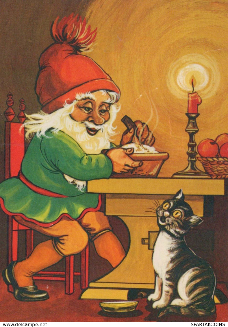 BABBO NATALE Buon Anno Natale Vintage Cartolina CPSM #PBL248.IT - Kerstman