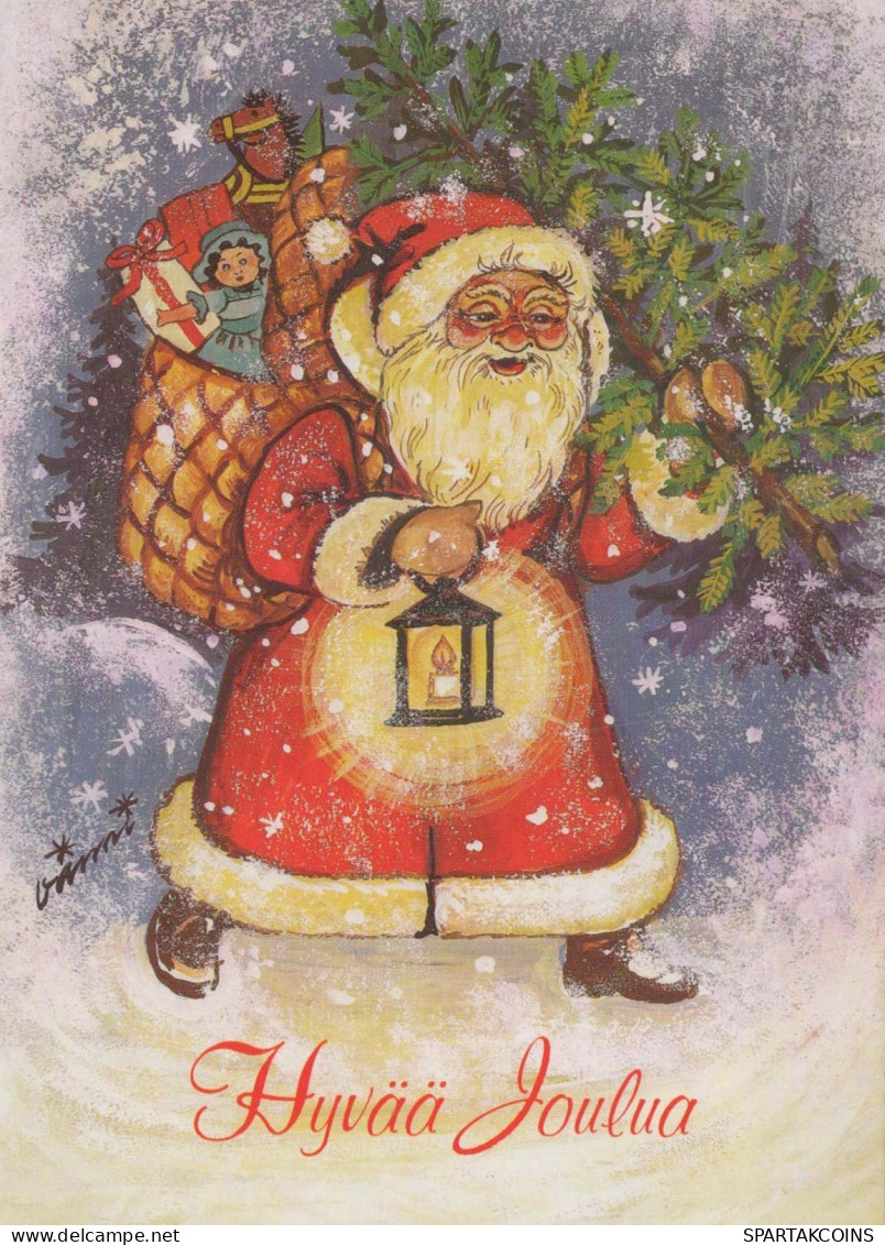 BABBO NATALE Buon Anno Natale Vintage Cartolina CPSM #PBL183.IT - Kerstman