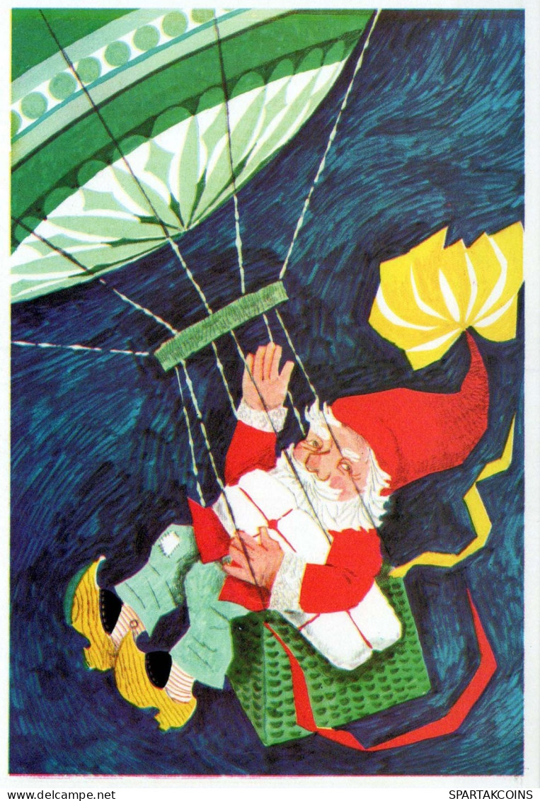 BABBO NATALE Buon Anno Natale Vintage Cartolina CPSM #PBL501.IT - Santa Claus