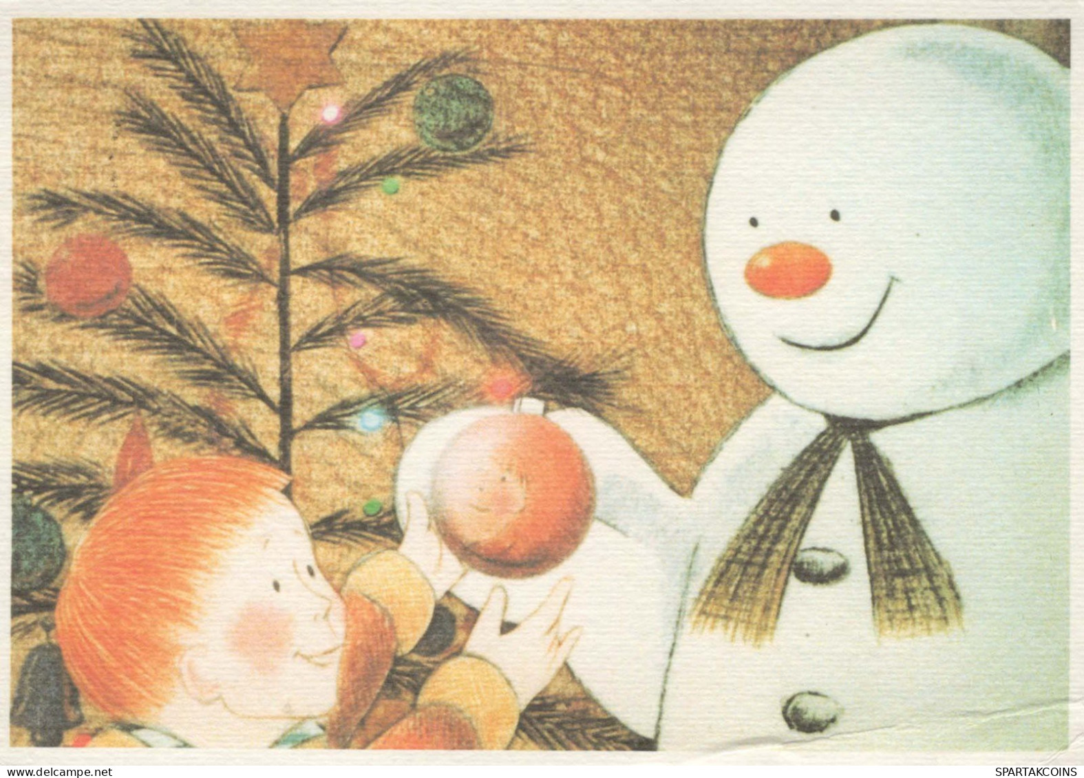 Buon Anno Natale PUPAZZO Vintage Cartolina CPSM #PBA859.IT - New Year
