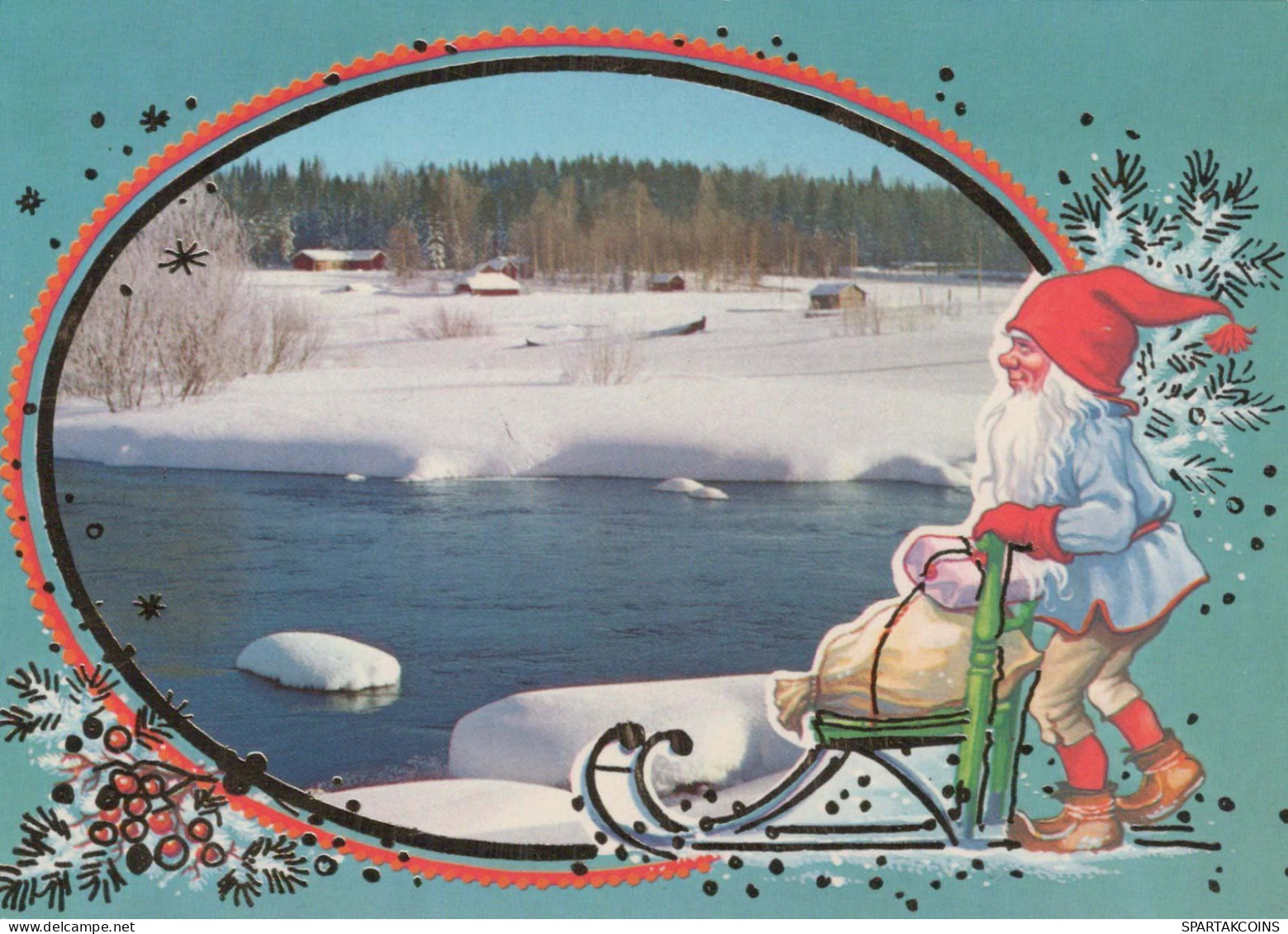 Buon Anno Natale GNOME Vintage Cartolina CPSM #PBA737.IT - New Year