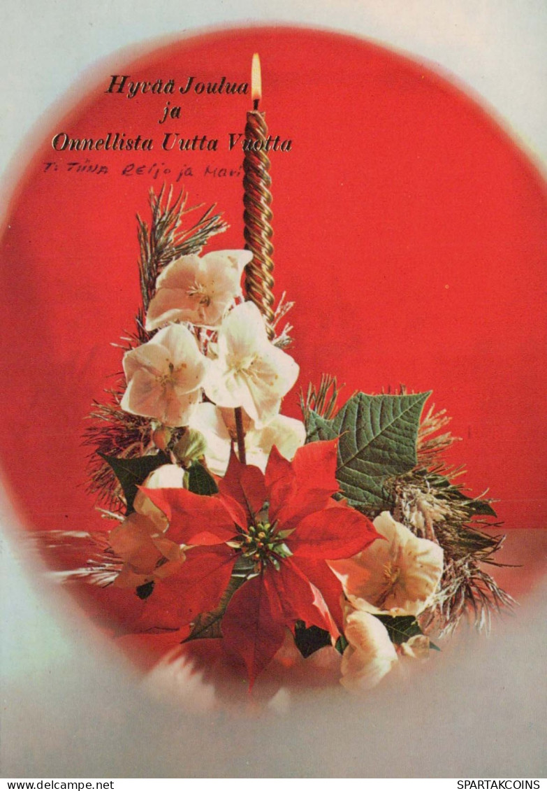 Buon Anno Natale CANDELA Vintage Cartolina CPSM #PBA055.IT - New Year