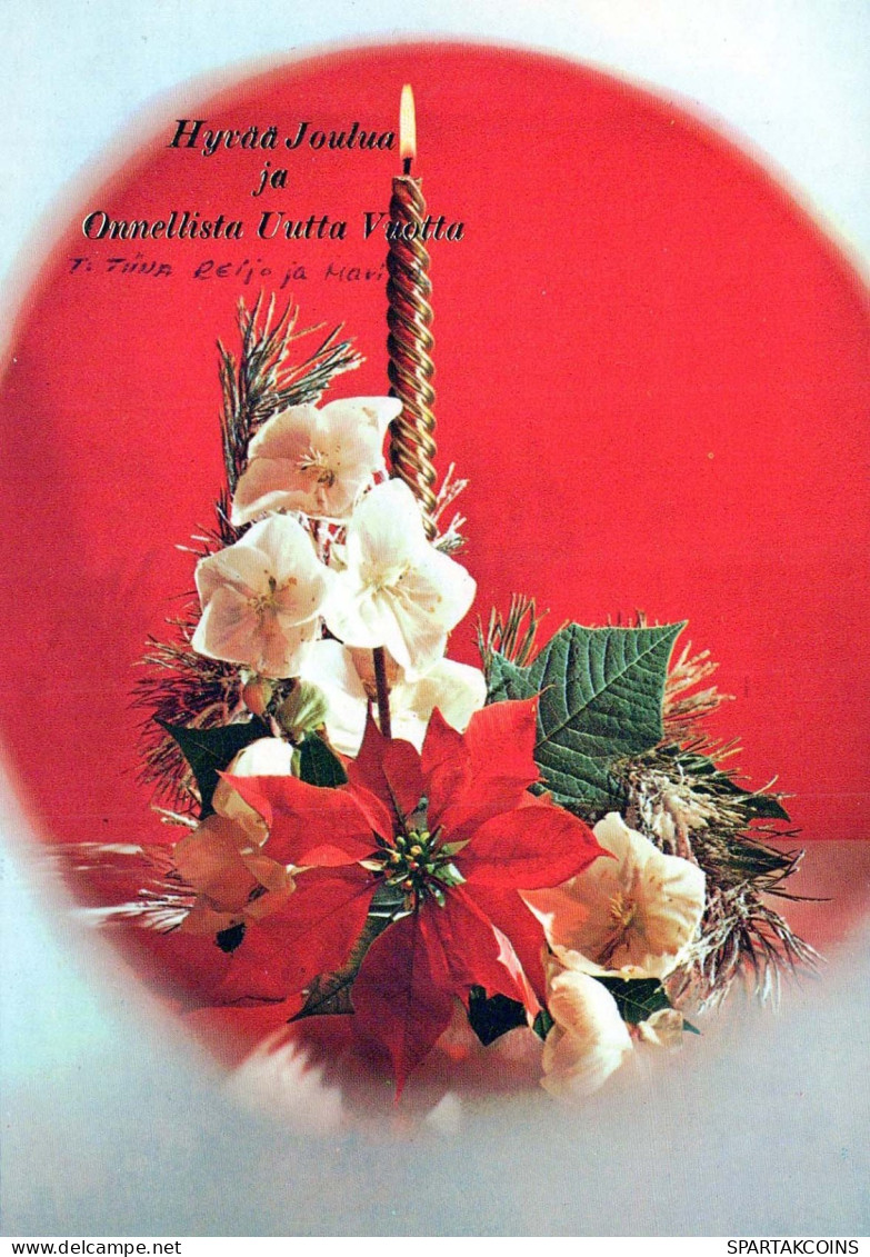 Buon Anno Natale CANDELA Vintage Cartolina CPSM #PBA055.IT - New Year
