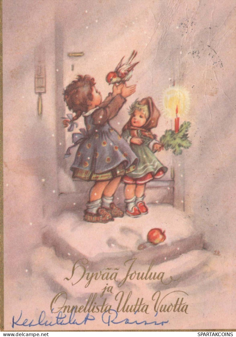 Buon Anno Natale BAMBINO Vintage Cartolina CPSM #PAY900.IT - New Year