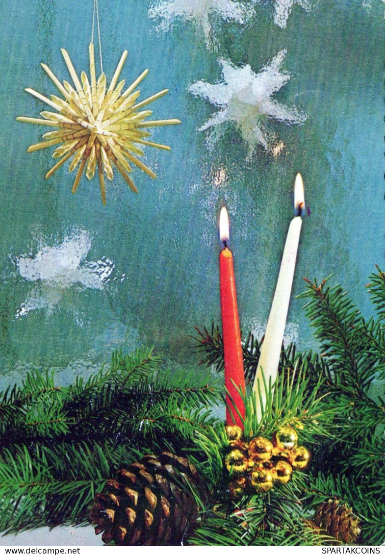 Buon Anno Natale CANDELA Vintage Cartolina CPSM #PAZ299.IT - New Year