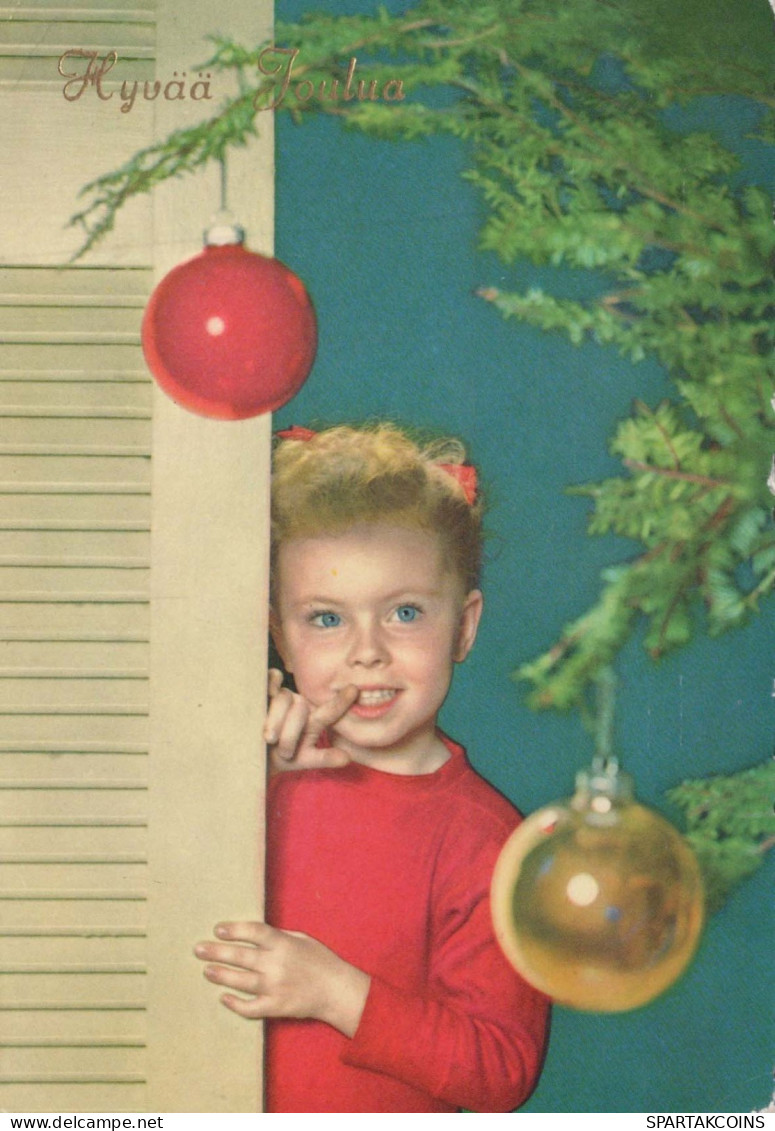 Buon Anno Natale BAMBINO Vintage Cartolina CPSM #PAY191.IT - New Year