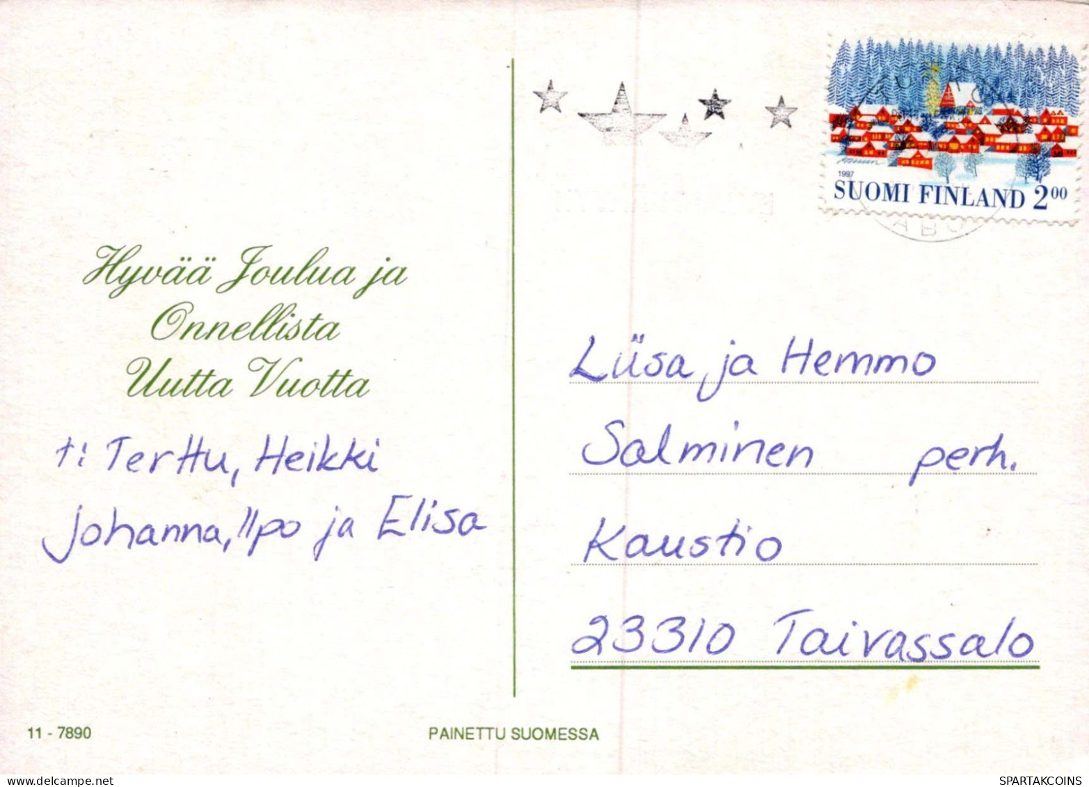 Buon Anno Natale Vintage Cartolina CPSM #PAW685.IT - New Year