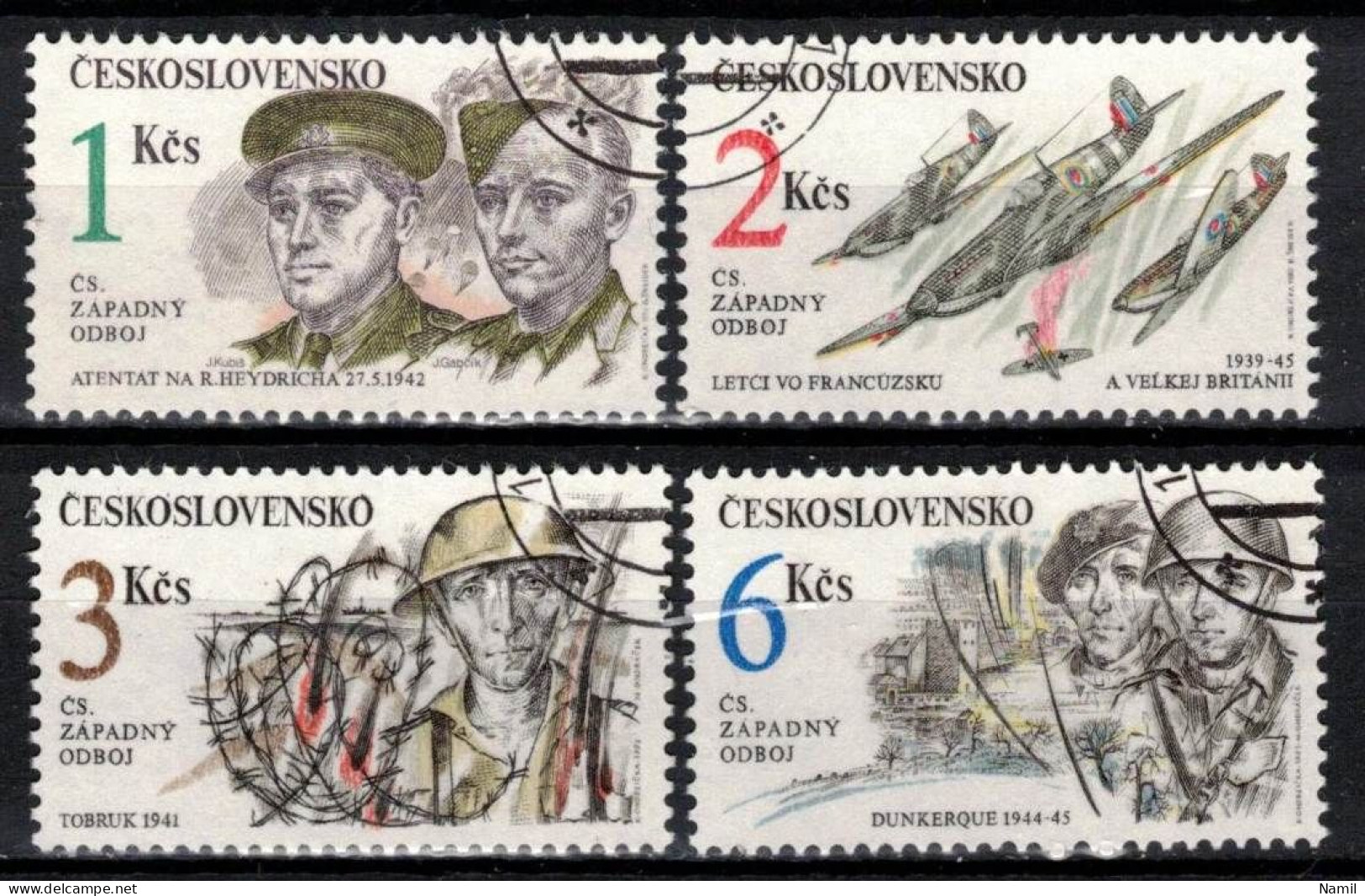 Tchécoslovaquie 1992 Mi 3116-9 (Yv 2915-8), Obliteré - Used Stamps